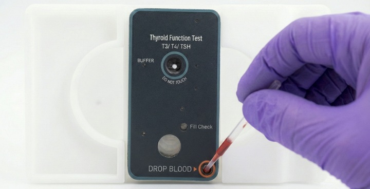 μFluidix workflow step 1 — add sample to microfluidic cartridge
