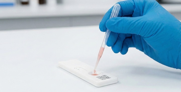 QuantALFA workflow step 2 — insert cassette into reader